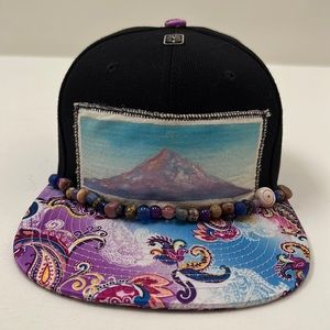 Hand painted Mt Hood baseball cap